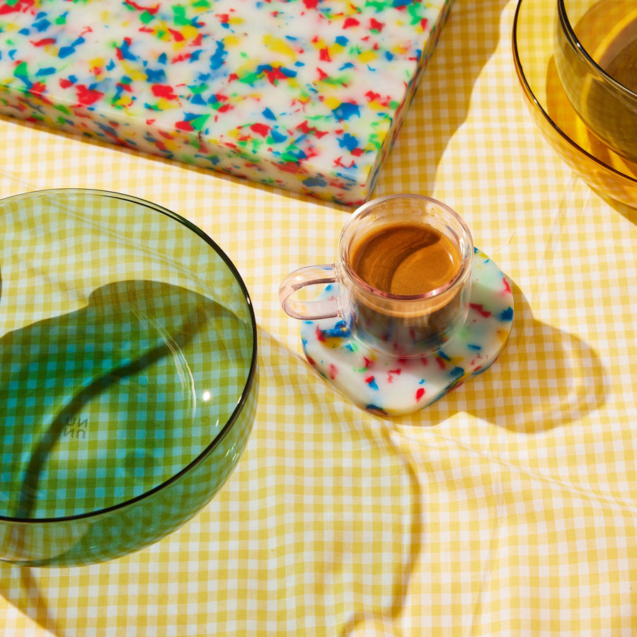 CHOPPY BOARD + CHILLY COASTERS IN CONFETTI