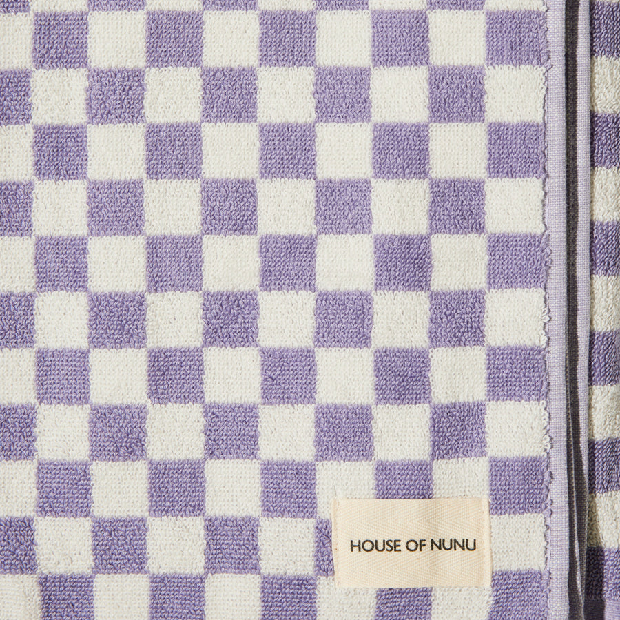 HAND TOWEL IN LILAC CHECK