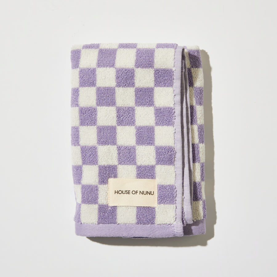 HAND TOWEL IN LILAC CHECK