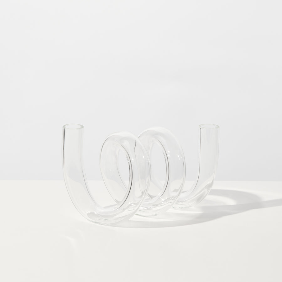 CURLY VASE IN CLEAR