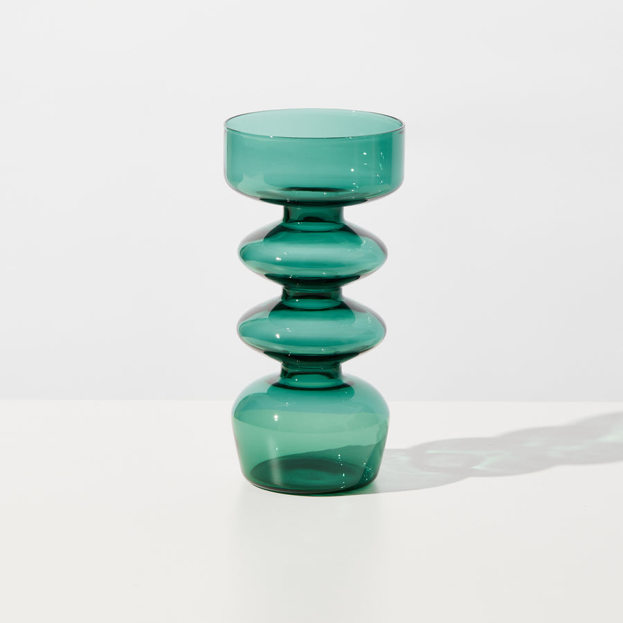 CURVY VASE IN TEAL