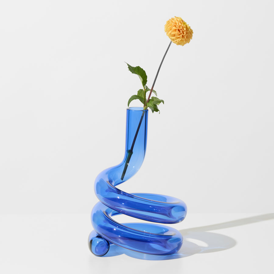 COBRA VASE IN BLUE
