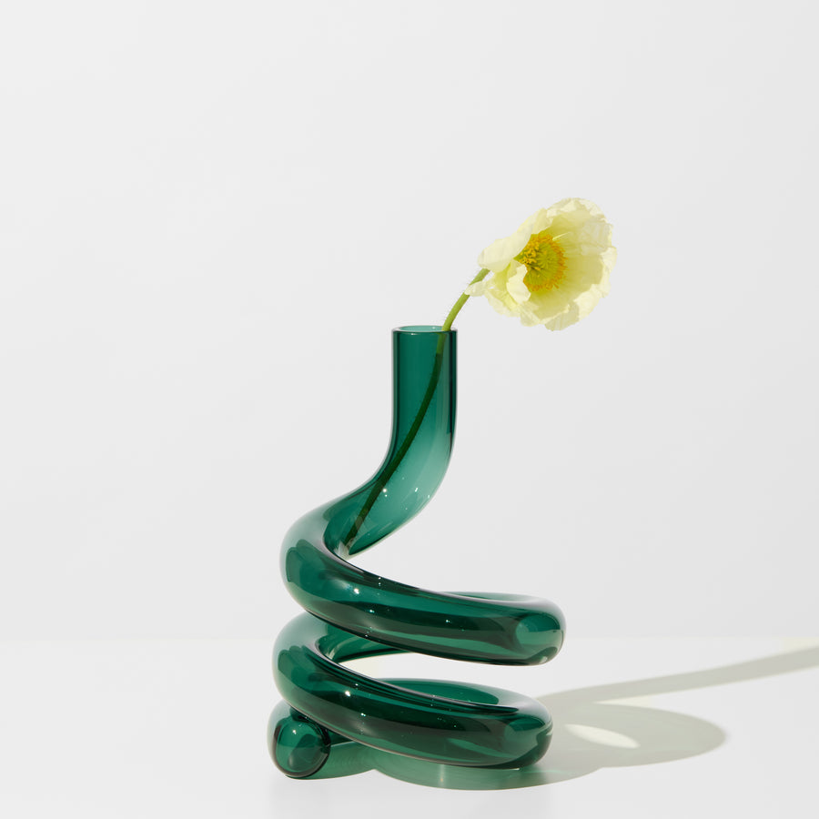COBRA VASE IN TEAL