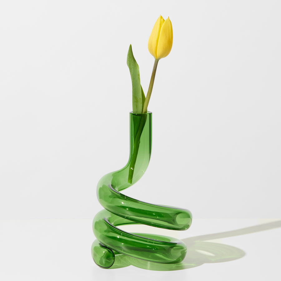 COBRA VASE IN GREEN