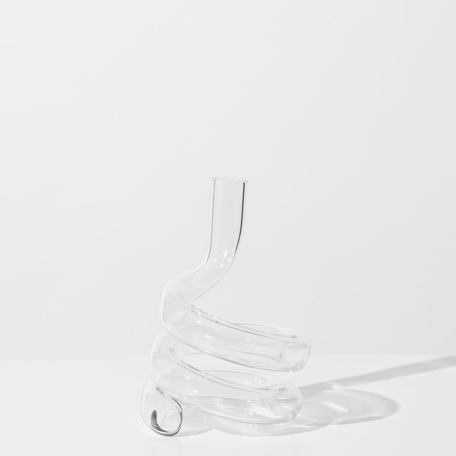 COBRA VASE IN CLEAR