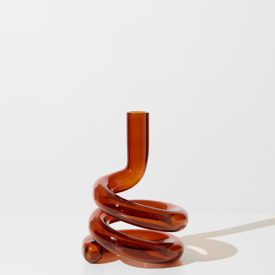 COBRA VASE IN AMBER