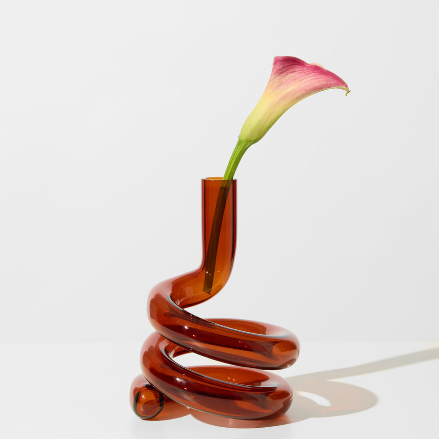 COBRA VASE IN AMBER