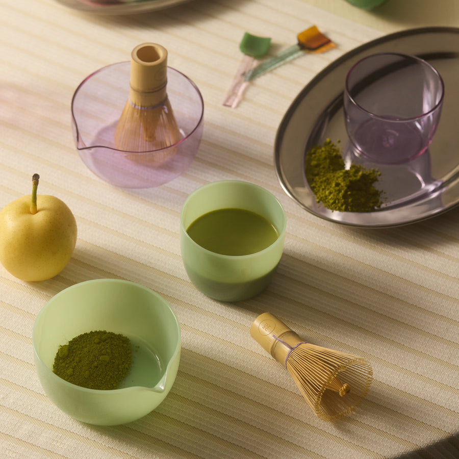 MATCHY MATCHA CUP + BOWL SET IN LILAC + WHISK