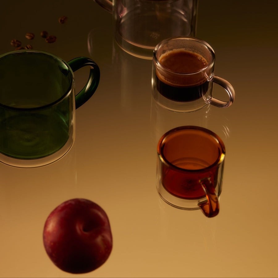 SHORTY ESPRESSO CUP SET IN AMBER