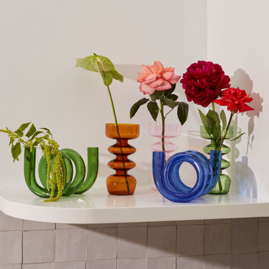 CURLY VASE IN BLUE