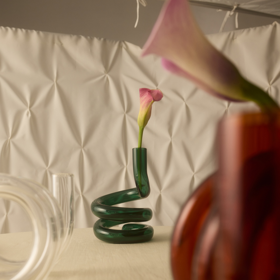 COBRA VASE IN TEAL