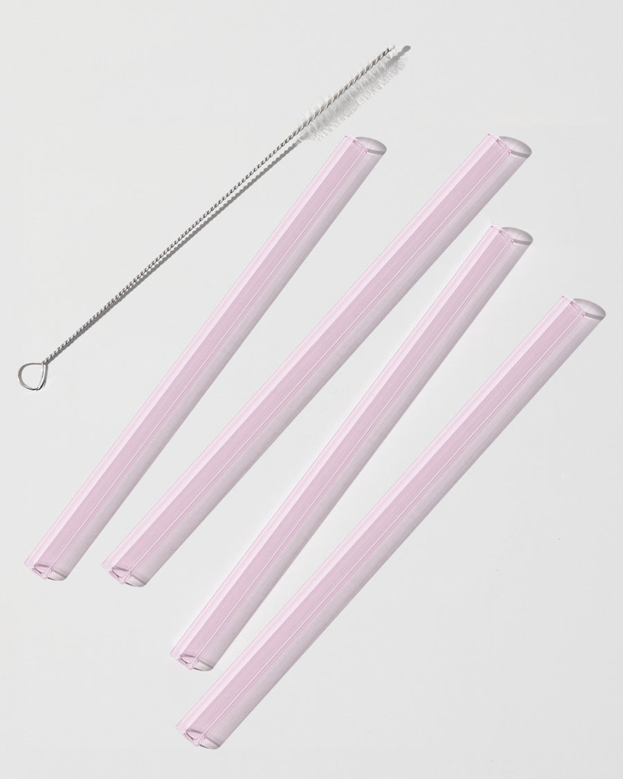 SIPPY SET OF 4 SMOOTHIE STRAWS + BRUSH CLEANER