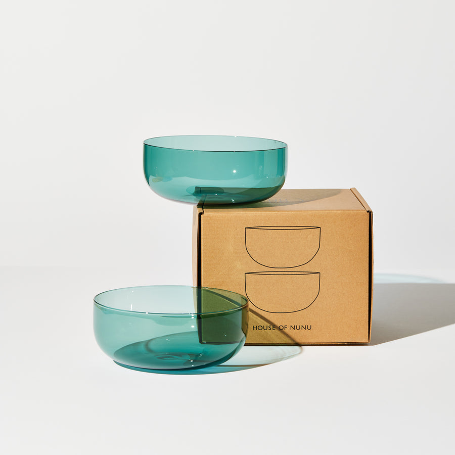 ABRACADABRA BOWLS SET OF 2 IN TEAL