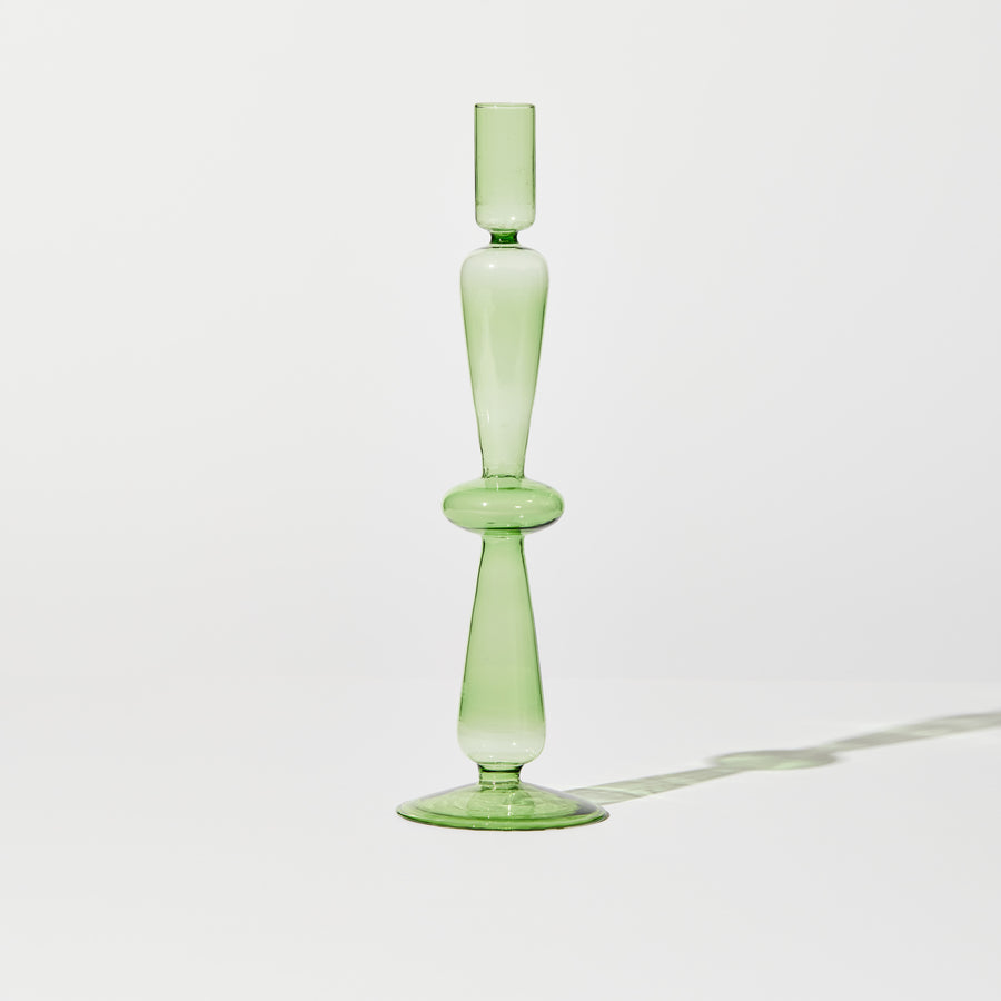 STRETCH CANDLE HOLDER IN GREEN