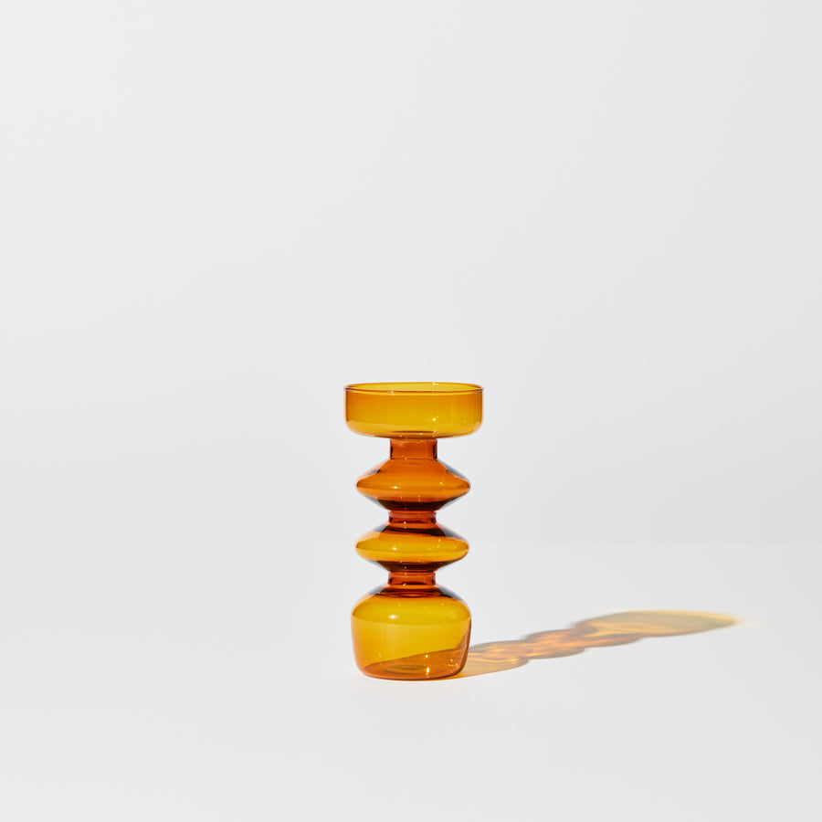 PEBBLE VASE IN AMBER