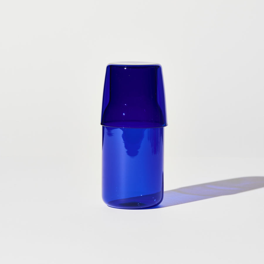 MINI CARAFE + CUP SET IN DARK BLUE