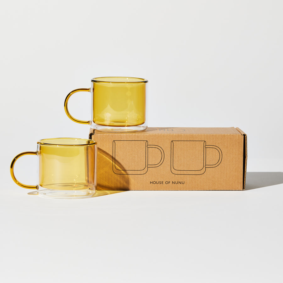 DOUBLE TROUBLE CUP SET IN YELLOW