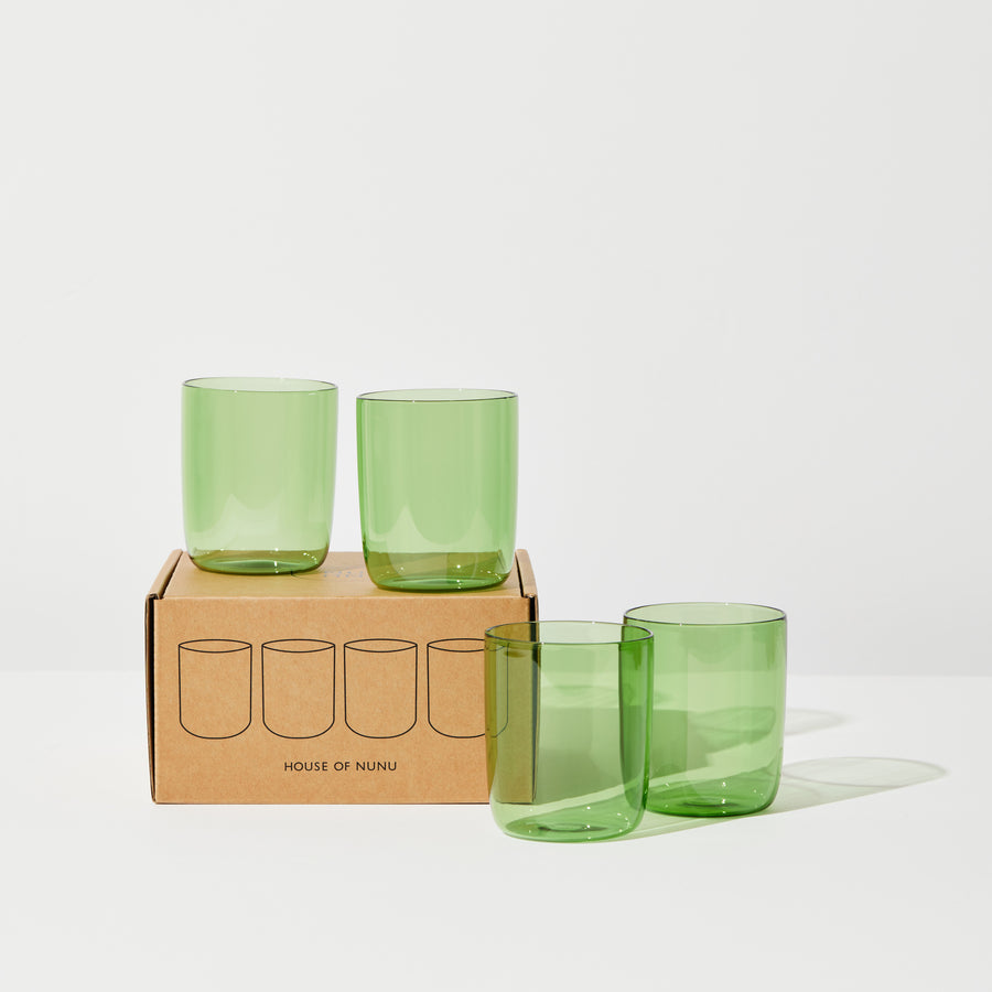 BELLY SET OF 4 CUPS IN GREEN