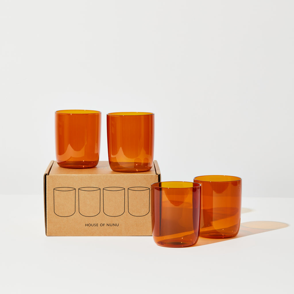 BELLY SET OF 4 CUPS IN AMBER House of Nunu