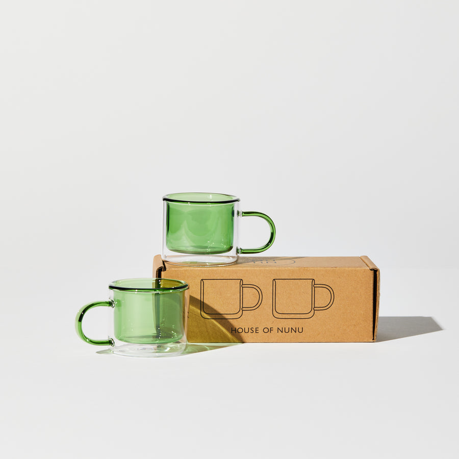 SHORTY ESPRESSO CUP SET IN GREEN