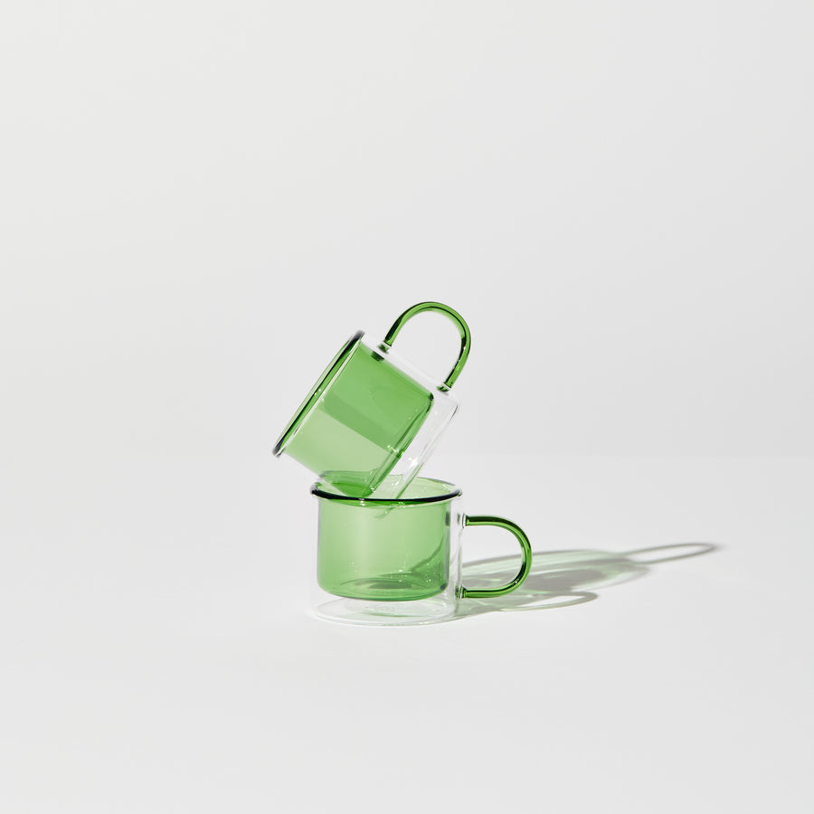 SHORTY ESPRESSO CUP SET IN GREEN