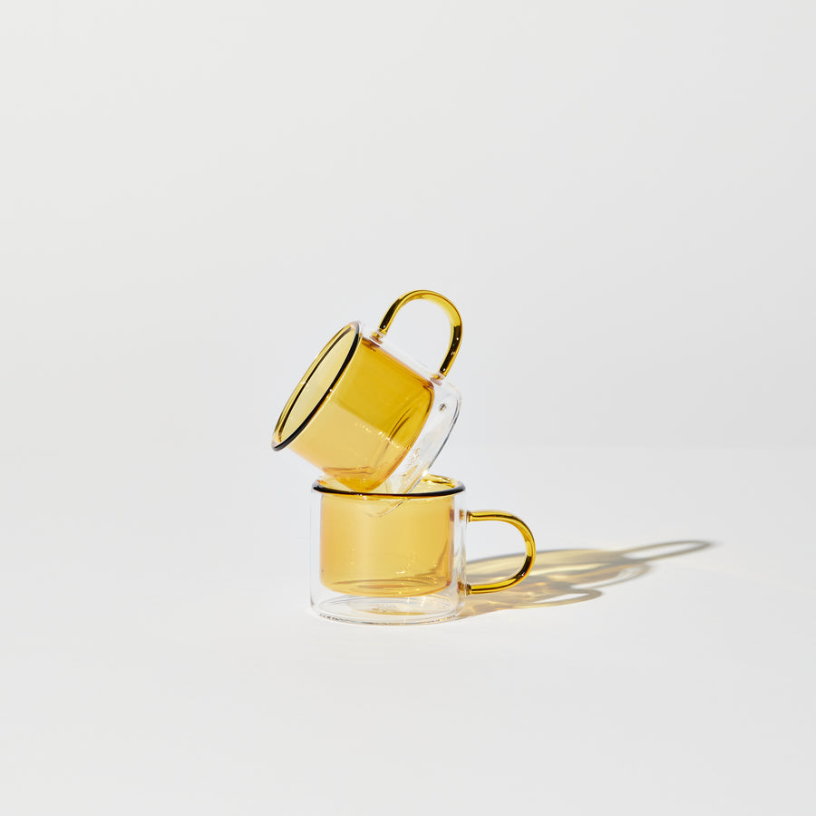 SHORTY ESPRESSO CUP SET IN YELLOW