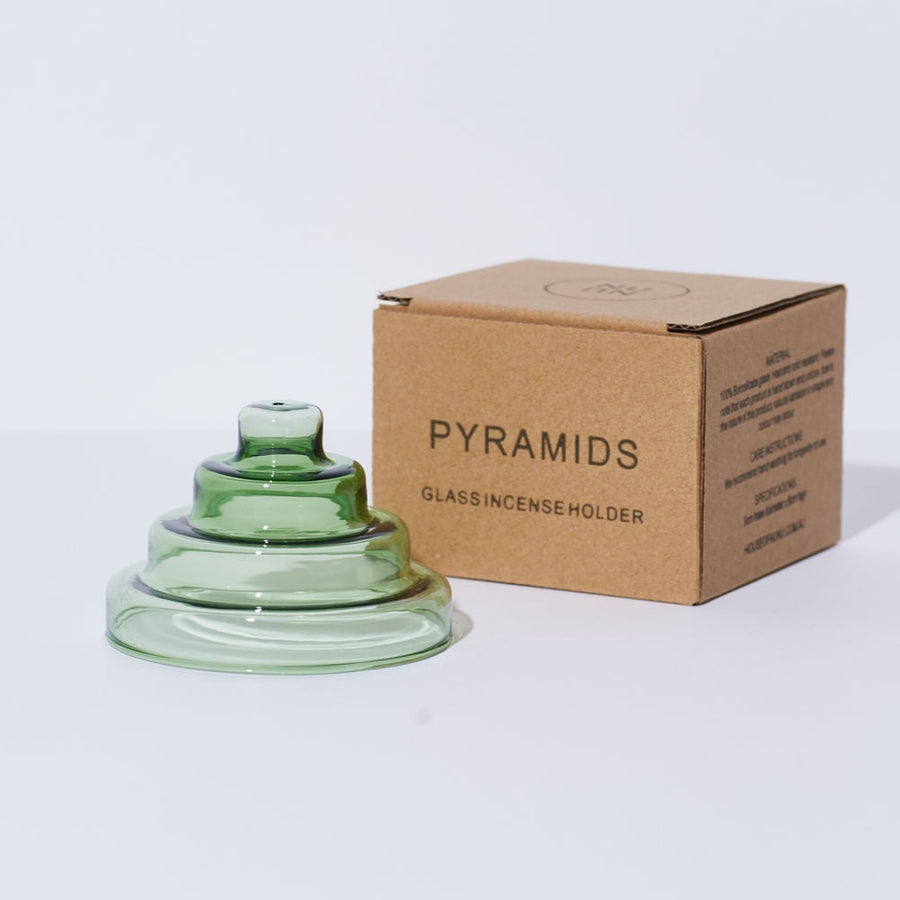 PYRAMIDS INCENSE HOLDER IN GREEN