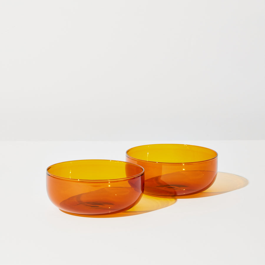 ABRACADABRA BOWLS SET OF 2 IN AMBER